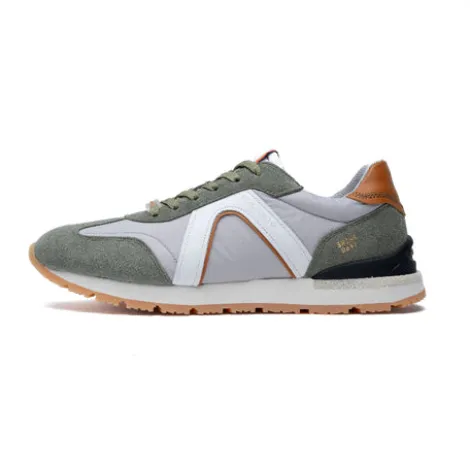 Ambitious grey and Green Trainer|1441711066