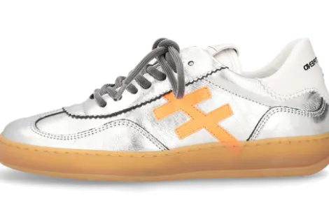 Another Trend Silver Leather Trainer |A0325841
