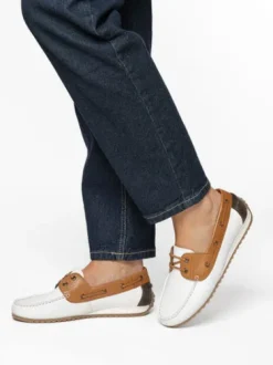 Ara White and Tan Loafer|122770404