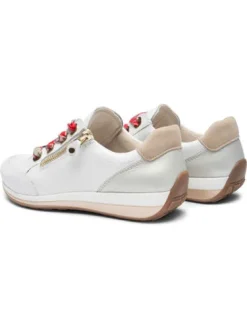 Ara White Wide Fit Trainer|123458779O