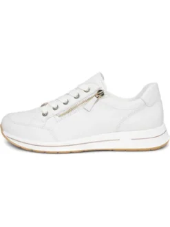 Ara White Wide Fit Trainre|12248019C