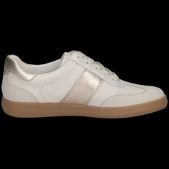 Caprice White and Gold Combo Trainer|923705130