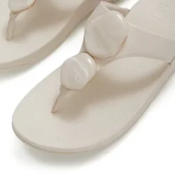FitFlop paris Beige Leather Toe Post|A4TA99
