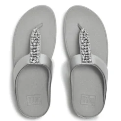 Fitflop Pearls and Crystal Silver Toe Post|A2N011