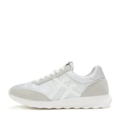 Fitflop Silver Retro Metallic Silver Trainer|A5QE11