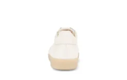 Gabor Beige Leather and Raffia Trainer|8330042