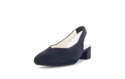 Gabor Navy Suede Sling Back|8152016