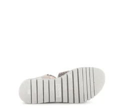 Gabor Silver and Leo Strap Wedge Sandal|8462032