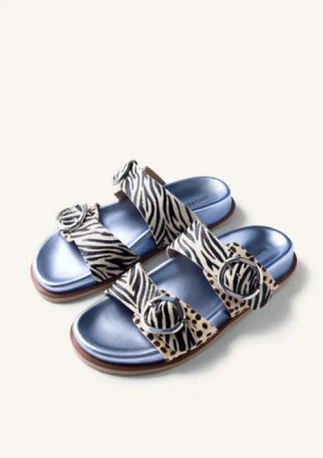 Gioseppo Animal Print Mule|78025BLU
