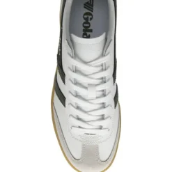 Gola White, Khaki, and Gum Trainer|CMB744WF