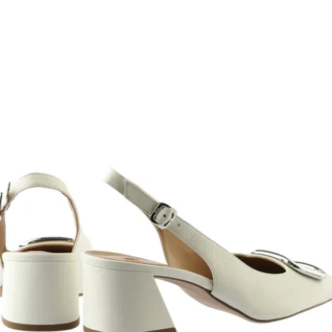 Hogl Beige Leather Sling Back|1046231200