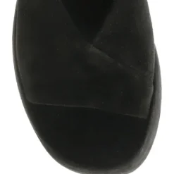 Hogl Black Suede Platform Sandal|1025220100