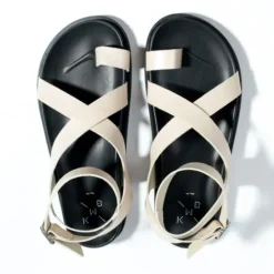 KMB Latte Leather Strap Sandal|A7722L