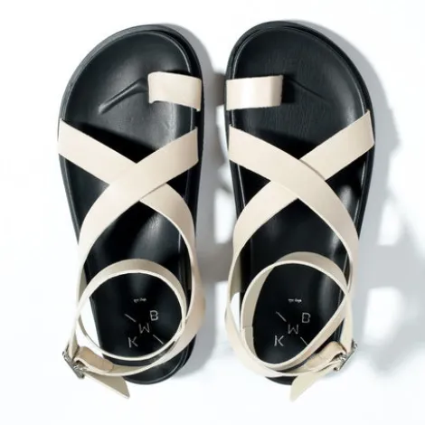 KMB Latte Leather Strap Sandal|A7722L