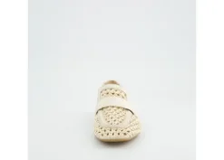 Paul Green Beige Braided Leather Loafer |1209019