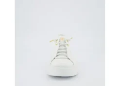 Paul Green White Leather Platform Trainer|5418030
