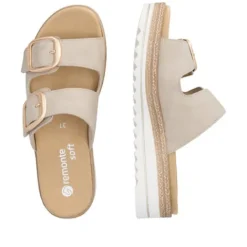Remonte Beige Comfort Sandal|D0Q6662