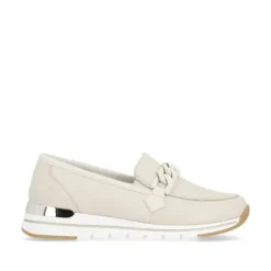 Remonte Beige Mini Wedge Loafer|R671160W