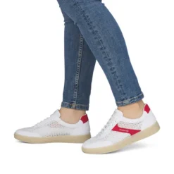 Remonte White and Red Trainer|D2C0880