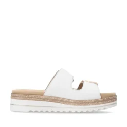 Remonte White Mini Wedge Sandal|D0Q6680
