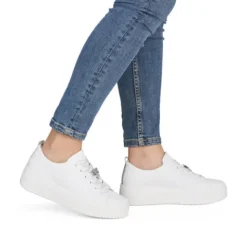 Remonte White Platform Trainer|D1C0382
