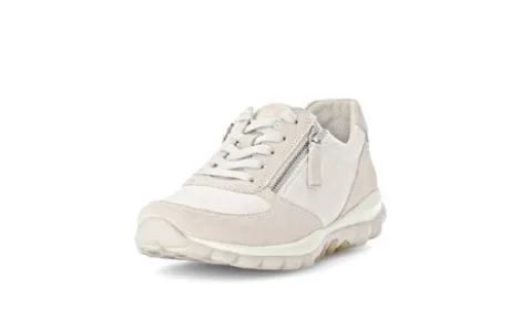 Rolling Soft Beige Lizard Print Comfort Trainer|8696822