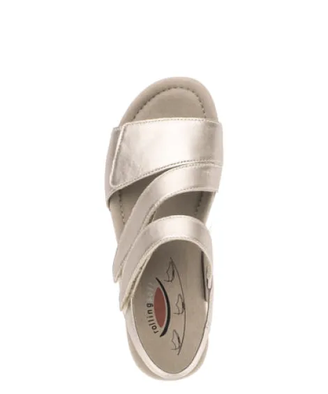 Rolling Soft Gold Mini Wedge Sandal|8681380