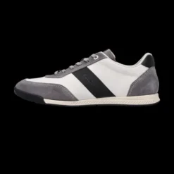 Salamander Light Grey Leather Trainer|E31AWA0312