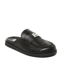 Steve Madden Black Leather Slip On| 11005393B