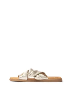 Unisa Gold Flat Sandal|CAMBYG